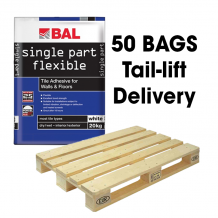 BAL Single Part Flexible Tile Adhesive White 20kg Full Pallet (50 Bags Tail Lift)